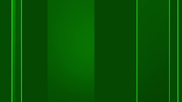 Abstract animation of sliding green rectangle shapes with highlights on a gradient background. Continuous smooth movement and seamless loop. The green color version.