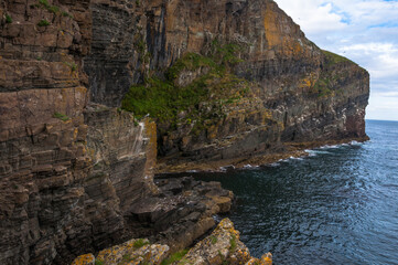 Whaligoe clifs rocks and ocean nc500 north coast 500 scotland