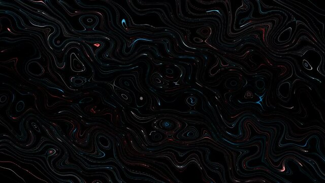 Swirl abstract colorful neon line in blue and red color swirl on black background. Futuristic modern backdrop