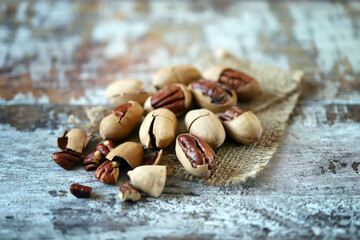 Inshell pecans. Nuts for pecan pie.