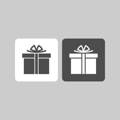 Gift flat vector icon. Present flat vector icon