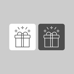 Gift flat vector icon. Present flat vector icon