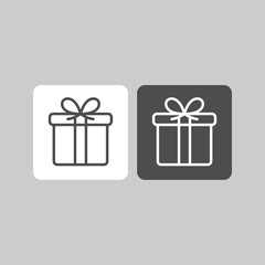 Gift flat vector icon. Present flat vector icon