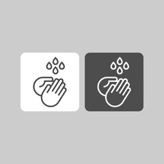 Hand wash flat vector icon. Clean hands flat vector icon
