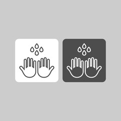 Hand wash flat vector icon. Clean hands flat vector icon