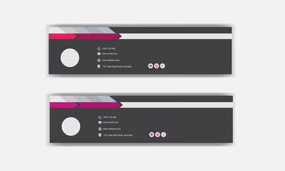 Corporate email signature template design.