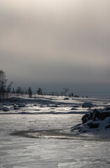 coast melting stage in winter