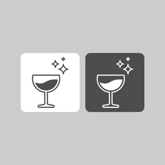 Wineglass flat vector icon. Drink flat vector icon