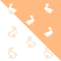 Easter bunny for gift wrap