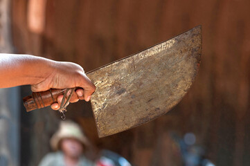Traditional Forged Cleaver, Battambang, Cambodia