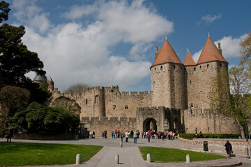 Fototapeta na wymiar fortess Carcassonne