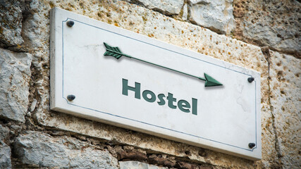 Street Sign to Hostel