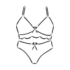 Vector hand drawn underpants outline doodle icon. Underpants sketch illustration for print, web, mobile and infographics isolated on white background.