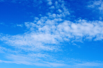 White clouds in blue sky
