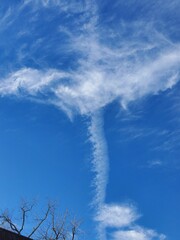 Cross clouds in the sky