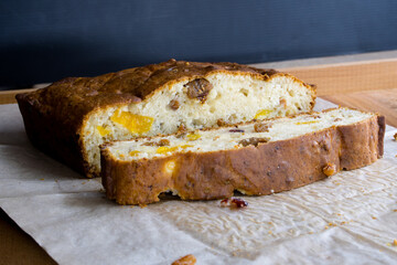 delicious dried fruit cake sliced