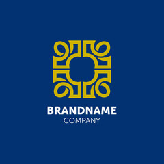 Fototapeta premium Ornamental logo design with geometry