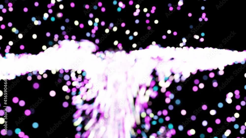 Aufkleber abstract blurry and iridescent multicolored balls. source of balls. beautiful background. isolated b