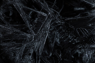 Dark chocolate ganache cream on the cake