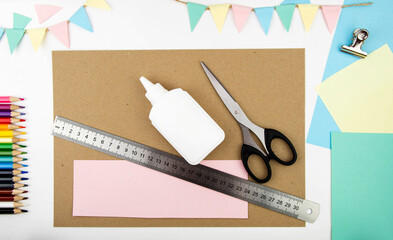 The concept of crafts with children for the Easter holiday. Step-by-step instructions for making...