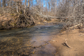 A creek in wintertime