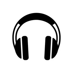 Fototapeta na wymiar Headphones vector glyph icon. Music sign