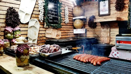 Christmas market in Budapest, Hungarian markets  2021 outdoor in Budapest. 