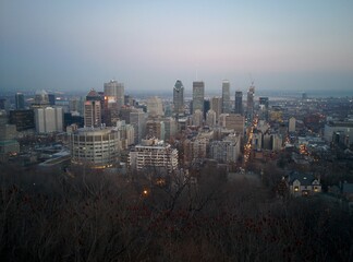 Overview of Montreal's Skyline, Quebec (Canada) - December 2015