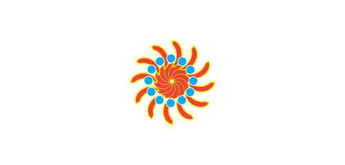 Obraz premium The abstract creative symbol for web icon. And various work