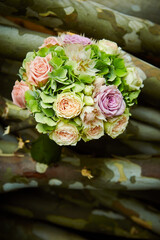 bouquet of flowers on a tree