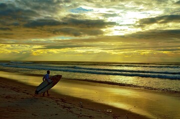 Surfer on beach