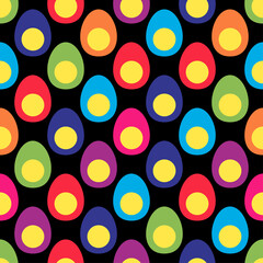 Seamless vector easter eggs pattern. Colorful endless background. EPS 10