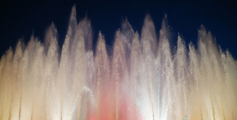 magic water fountain light effect