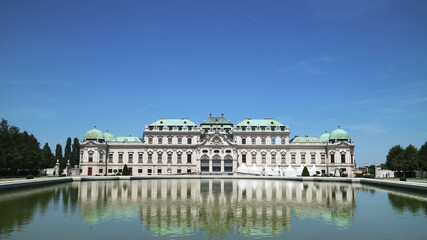 Fototapeta na wymiar Belvedere Palace Austria landmark wien vienna palace 