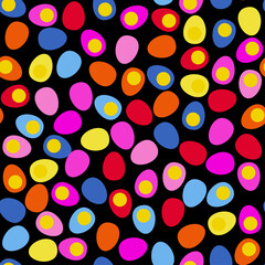 Seamless vector easter eggs pattern. Colorful endless background. EPS 10