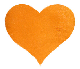 Heart with yellow paper texture