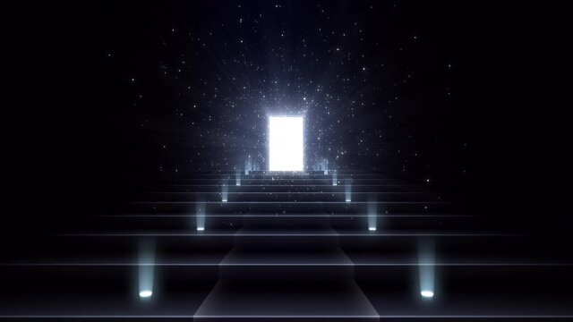 Door Opening to the brilliant Future, way to Heaven and Success.
