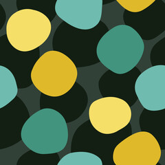 Seamless pattern with abstract shapes