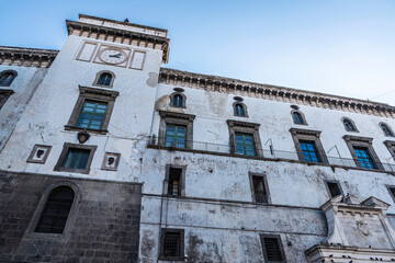Castel Capuano and Fontana del Formiello in Naples, Italy