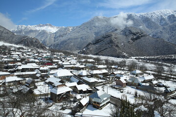 Snow, ice and adverse weather conditions bring things to a stand still in the housin .View of the...