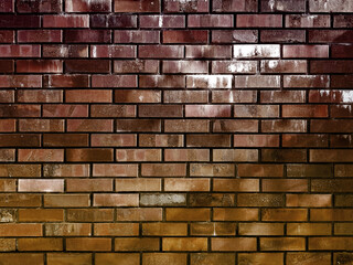 Facade vintage brick stone wall texture background.