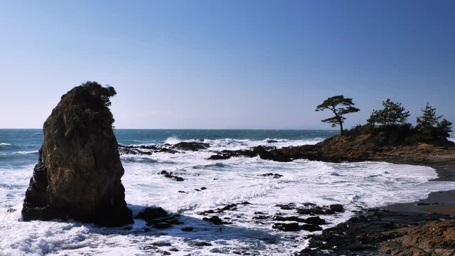 立石公園と春の嵐