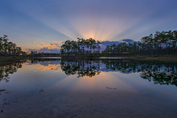 Pink Rays - Sunset - Everglades National Park 