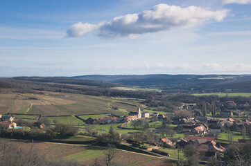 Naklejka premium village de Martailly-les-Brancion en Bourgogne dans le département de la Saône-et-Loire