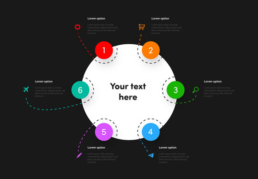 Infographic Layout with Bright Color Elements