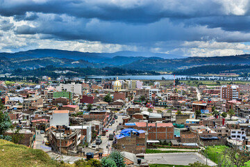 Fototapeta na wymiar Boyaca town Colombia ,view from the top of a mountain