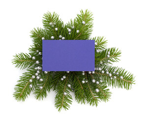 Fototapeta na wymiar Christmas decoration with greeting card .