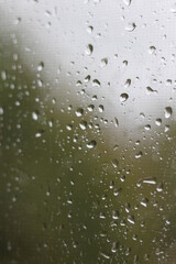 water drops on glass