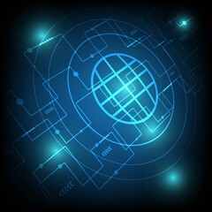 Technology background. Cyberpunk background. SCIFI.