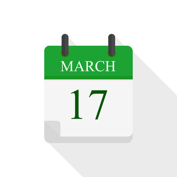 image of calendar for St. Patrick's Day, vector illustration